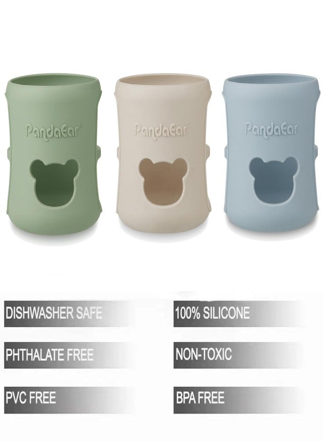 PandaEar 3 Pack Silicone Sleeves for Philips Avent Natural Glass Baby Bottles 4 oz, Shatterproof Anti-Breakage and Heat Resistant Bottle Holder, BPA-Free, Compatible with 4 oz Avent Glass Bottles - Image 4