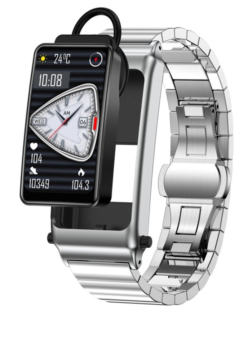 AROAQ K80 1.57 inch Blood Sugar Smart Watch TWS Headset Two-in-One Health Monitoring Body Temperature Bluetooth Call NFC Access Control Bracelet  - Image 1