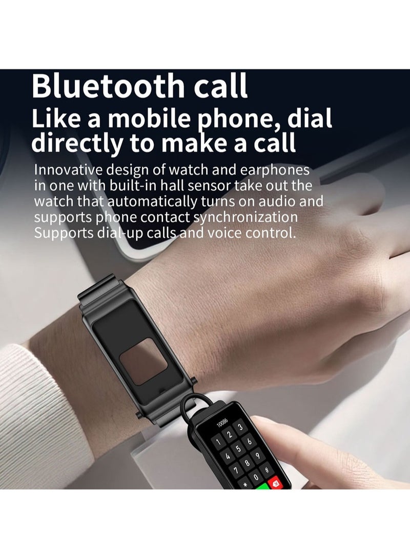 AROAQ K80 1.57 inch Blood Sugar Smart Watch TWS Headset Two-in-One Health Monitoring Body Temperature Bluetooth Call NFC Access Control Bracelet  - Image 2