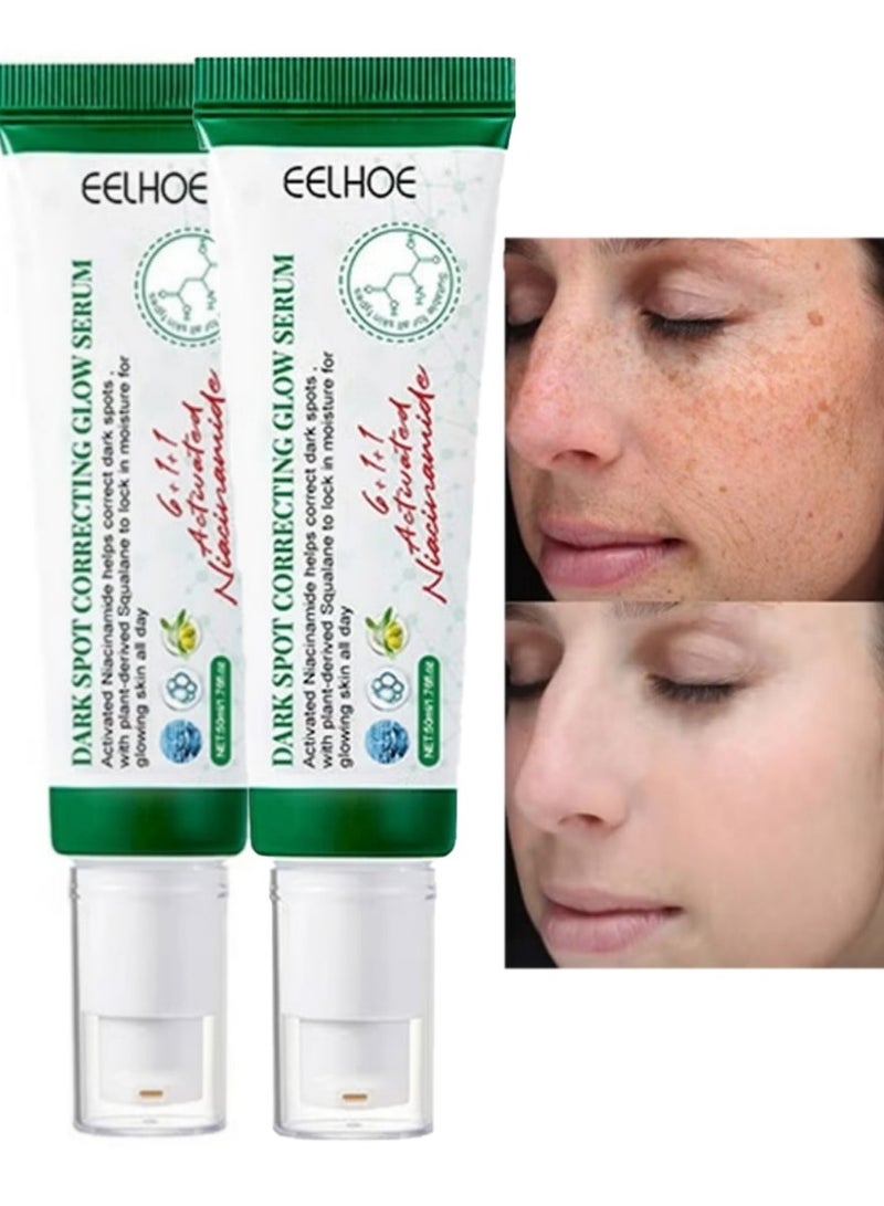 EELHOE Dark Spot Correcting Glow Serum 50ml Whitening Brightening Treatment for Acne Scars Fine Lines Hyperpigmentation Dark Circles - Image 2