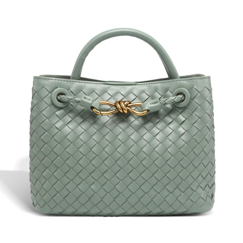 Explosive Hand-Woven Handbag Metal Rope Buckle Niche Design Simple Shoulder Crossbody - Image 5