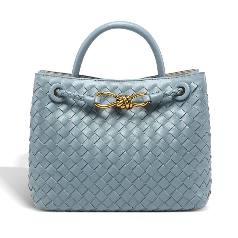 Explosive Hand-Woven Handbag Metal Rope Buckle Niche Design Simple Shoulder Crossbody - Image 4