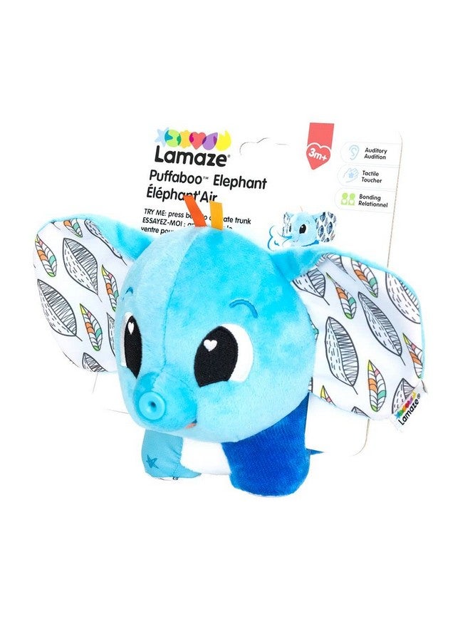 Lamaze Puffaboo Elephant Baby Toy - Soft Squeaky Elephant Toy with Crinkly Ears - Interactive Baby Toys for Sensory Play - Baby Sensory Toys Ages 3 Months and Up - Image 5