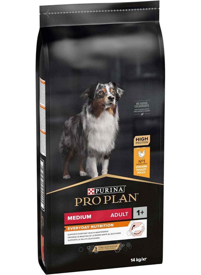 PURINA Pro Plan Everyday Nutrition Medium Adult Dog Food with Chicken 14 kg