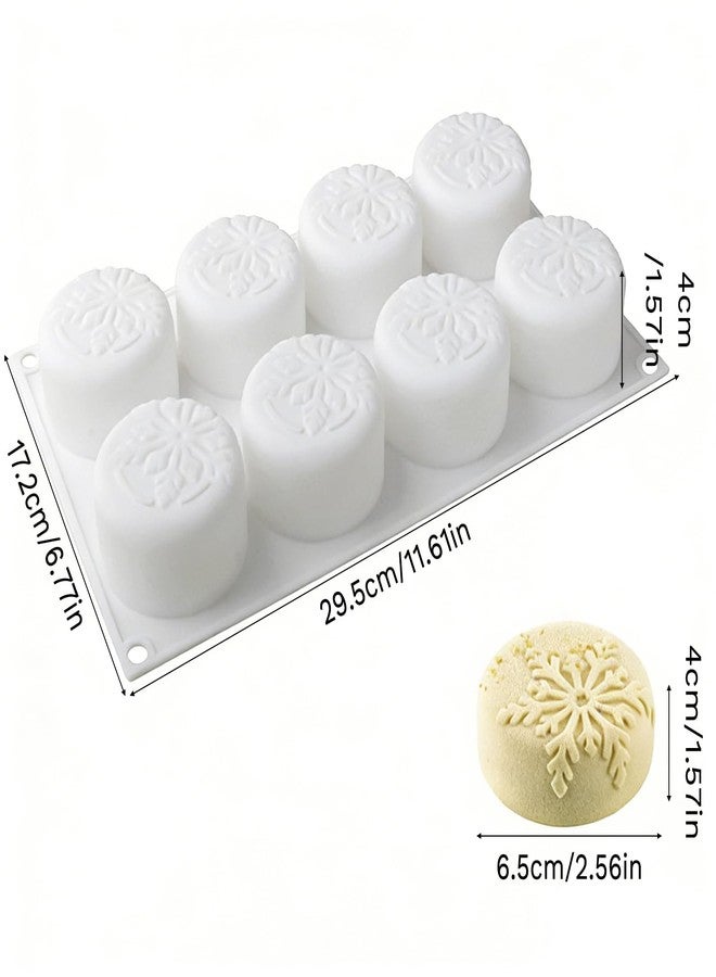 IVICOO 8-Cavity Oreo Molds for Baking,Silicone Chocolate Mold with Snowflake Design Easy Clean and Dishwasher Safe(1 Pcak) - Image 2