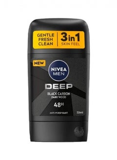 NIVEA MEN Deep Black Carbon Dark Wood Anti perspirant Stick 50 ml 