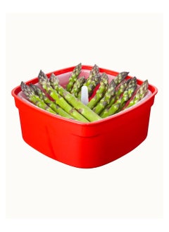 sistema Sistema 2L Microwave Steamer: Healthy Steaming for Vegetables, Fish & Poultry with Easy Locking Clips Made in New Zealand , Made In New Zealand  - Image 3