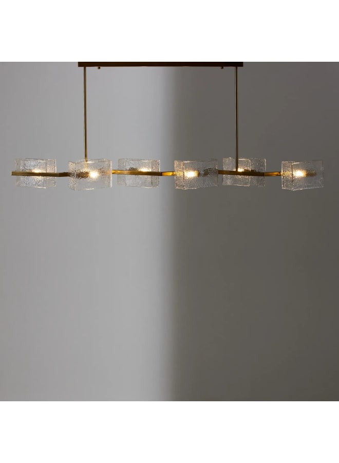 Wahag Ice Bar Chandelier 4 Glass Units: 100 cm Length - Image 2