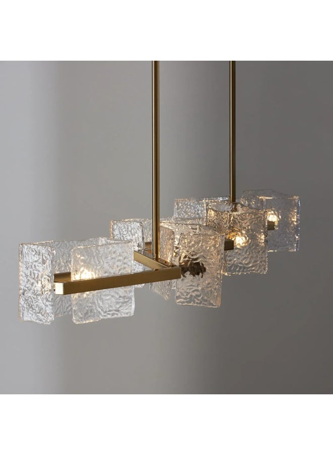 Wahag Ice Bar Chandelier 4 Glass Units: 100 cm Length - Image 4
