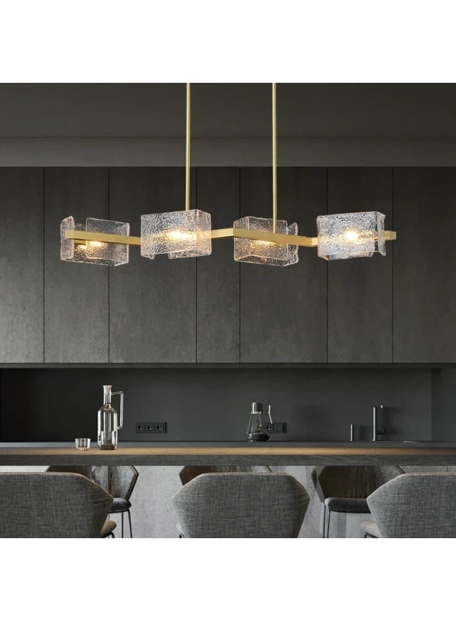 Wahag Ice Bar Chandelier 4 Glass Units: 100 cm Length - Image 1