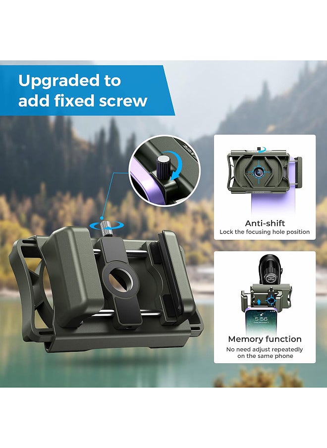 APEXEL APL-F002X Telescope Phone Adapter 360° Rotatable Phone Mount for Telescope Phone Holder for Monocular Microscope Spotting Binocular Photo Adapter Smartphone Digiscoping Adapter with Remote Shutter  - Image 2