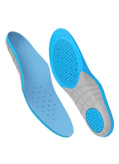 Sport Insoles, Comfortable Sports Inserts for Shock Absorption and Relieve Foot Pain, Flat Feet Orthotic Insoles, Plantar Fasciitis Arch Support Insoles for Men Women, L(Men 8.5-10.5/ Women 10-12)