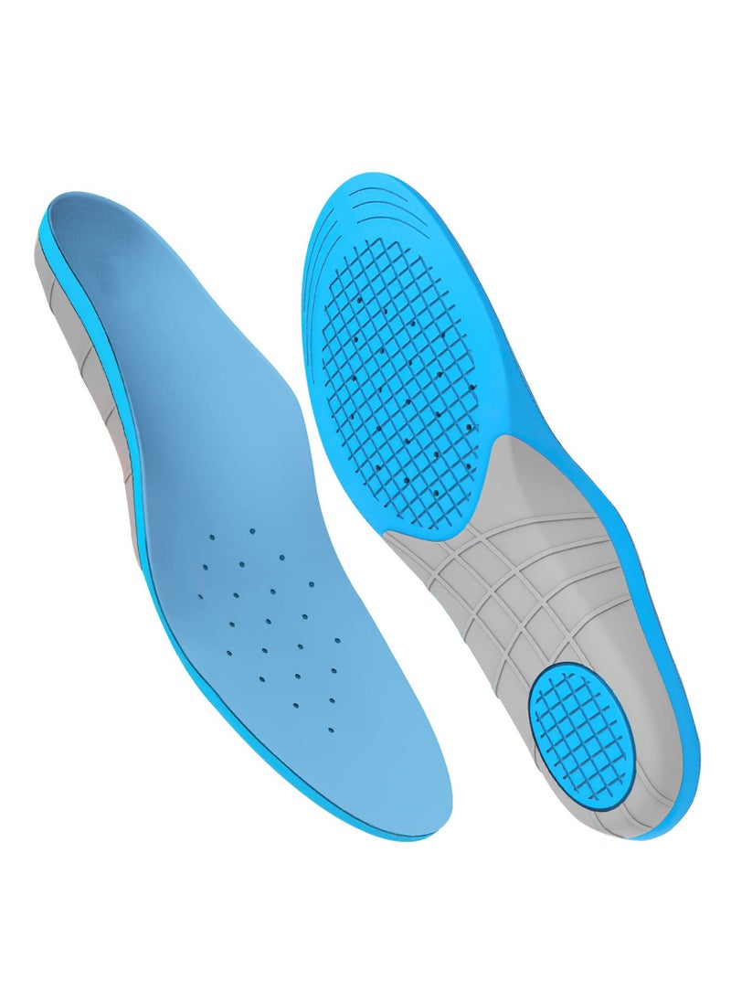 SYOSI - Sport Insoles, Comfortable Sports Inserts for Shock Absorption and Relieve Foot Pain, Flat Feet Orthotic Insoles, Plantar Fasciitis Arch Support Insoles for Men Women, L(Men 8.5-10.5/ Women 10-12) - Image 1