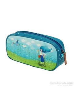 Santoro Korı Sand Oval Pencil Case-Beyond The Sea 478kk02  - Image 1