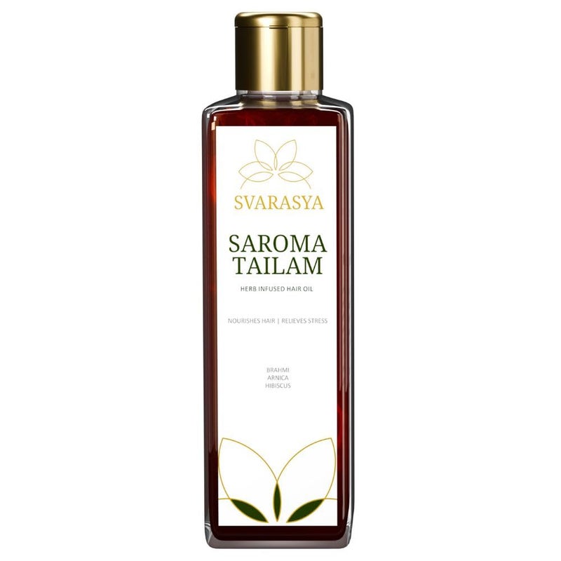 Svarasya Saroma Tailam Herbs Infused Ayurvedic Hair Oil Paraben and Mineral Oil Free With Natural Ingredients Oil 100 ml - Image 1