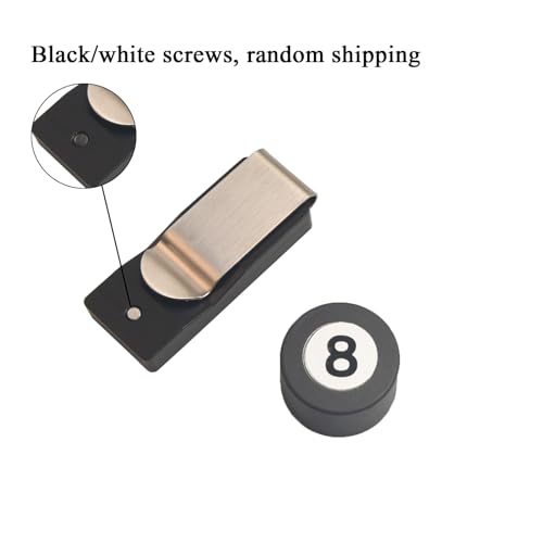 LAKE OF FIRE Chalk Holder Pool Billiards, Pool Cue Chalk Holder with Magnetic Belt Clip Snooker Billiard Accessories Round(Black) - Image 4