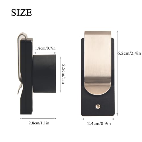 LAKE OF FIRE Chalk Holder Pool Billiards, Pool Cue Chalk Holder with Magnetic Belt Clip Snooker Billiard Accessories Round(Black) - Image 2