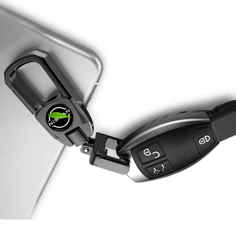 Greenworld black Color Car Key Fob Key Chain Heavy Duty Keychain for Niss-an Magnite/Kicks And All Niss-an Model With New Niss-an Logo (Black) | Metal - Image 2