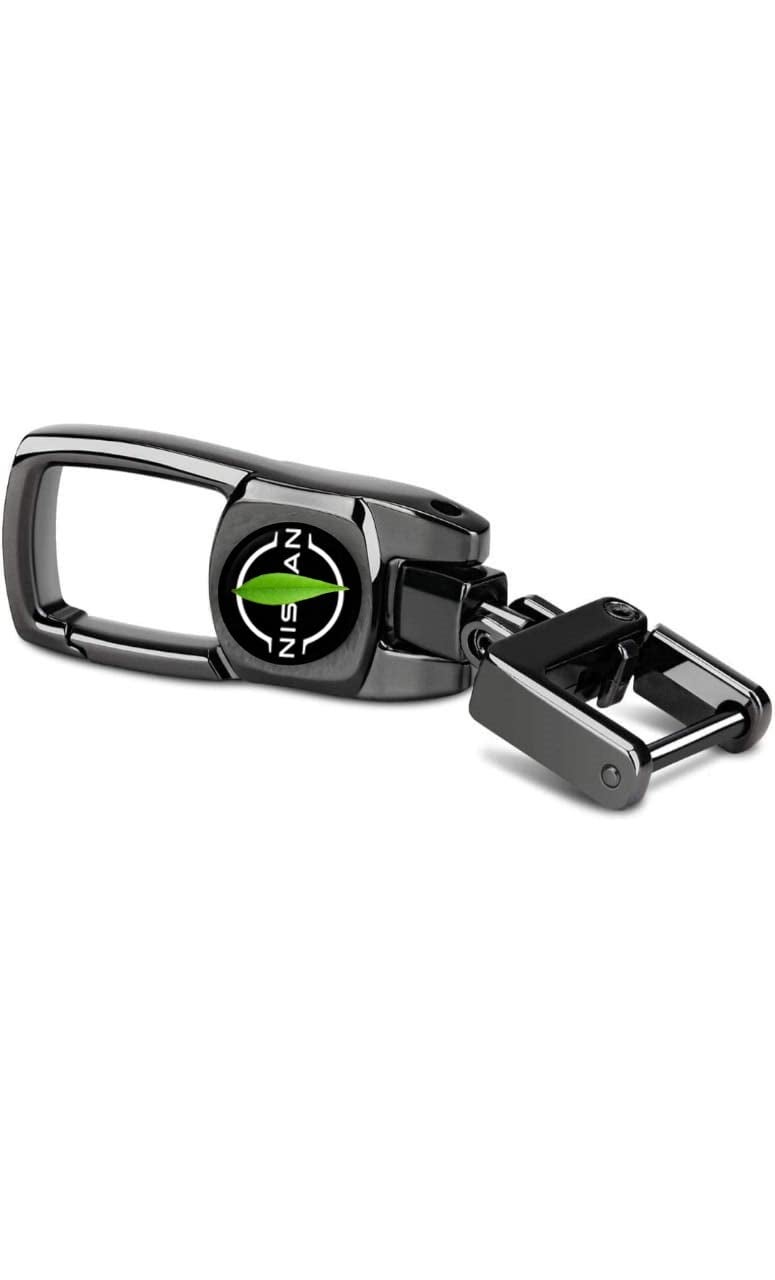 Greenworld black Color Car Key Fob Key Chain Heavy Duty Keychain for Niss-an Magnite/Kicks And All Niss-an Model With New Niss-an Logo (Black) | Metal - Image 3