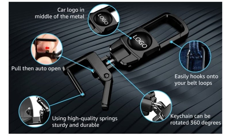 Greenworld black Color Car Key Fob Key Chain Heavy Duty Keychain for Niss-an Magnite/Kicks And All Niss-an Model With New Niss-an Logo (Black) | Metal - Image 4