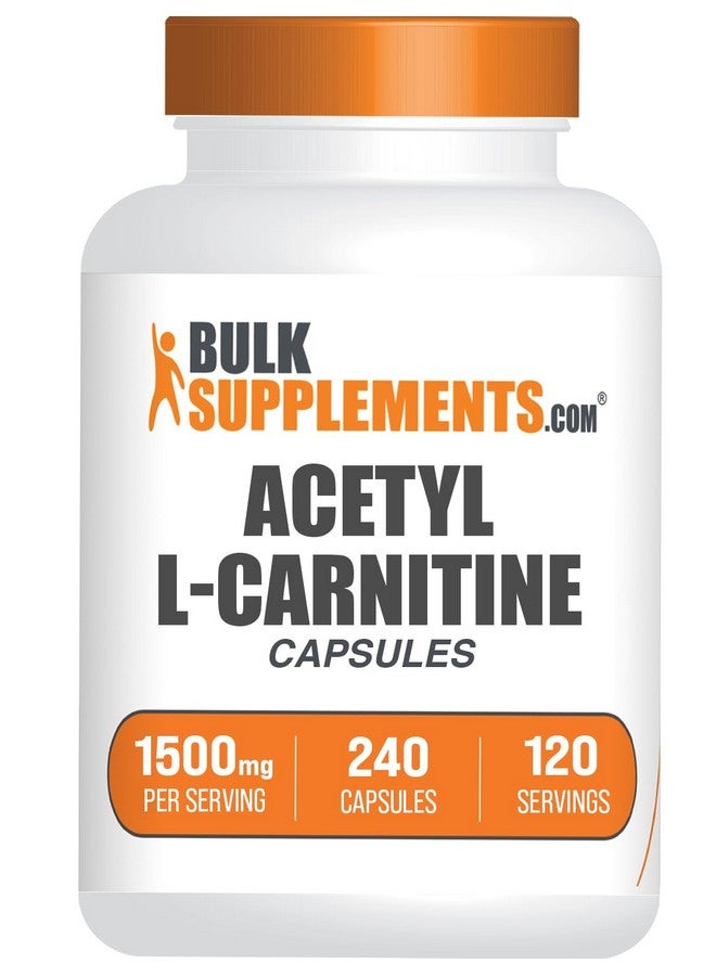BulkSupplements.com Acetyl L-Carnitine Capsules - ALCAR HCl, Carnitine Supplement - ALCAR Capsules, Acetyl L-Carnitine 1500mg - Gluten Free, 2 Capsules per Serving, 240 Capsules - Image 1