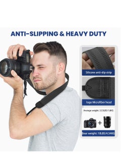 Y&D Camera Sling Shoulder Straps, Adjustable with Quick Release Buckles, 1.5" Wide Woven Universal Neck Strap, Suitable for Nikon Canon Sony DSLR (Black)  - Image 5