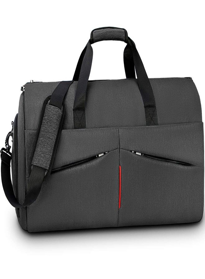 NUBILY Carry on Garment Bag Convertible Suit Travel Bag with Shoes Compartment Waterproof Large Hanging Garment Duffel Bag Weekender Duffle Bag for Men Women Black - Image 1