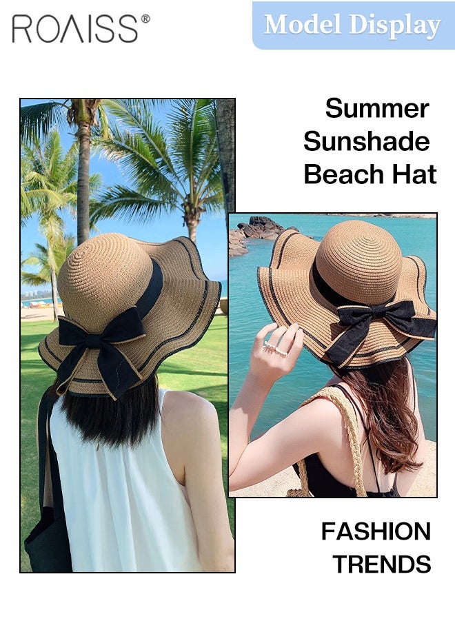 2 Pcs Straw Hat and Straw Bag Set, Wide Brim Sun Hat with Bow Decoration, Summer Outdoor UV Protection Beach Hat and Bow Handbag for Women - pzsku/Z7ADA79B52CD075AEE09FZ/45/_/1720777608/fd7c6ead-880e-4c62-9083-0509b888aaa8