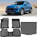 CMVT Auto TPE Automotive Floor Mats Cargo Liner Custom for Ford Escape 20202025 NOT Fit Hybrid All Weather Cover Protection Waterproof Black Floor Liner Front Rear Row Full Set Car Mats 4PCS - Image 2