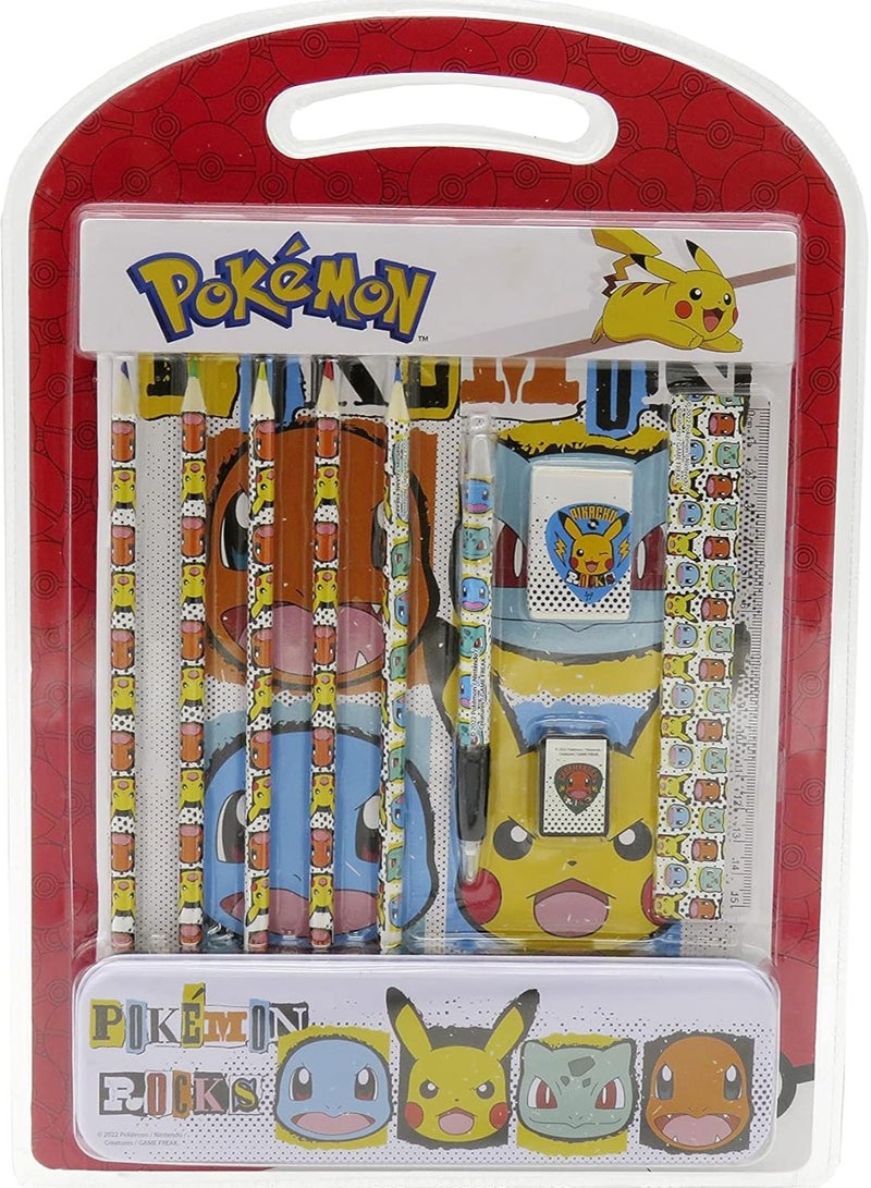 Pokemon Stationery Set with Metal Pencil Case - Image 1
