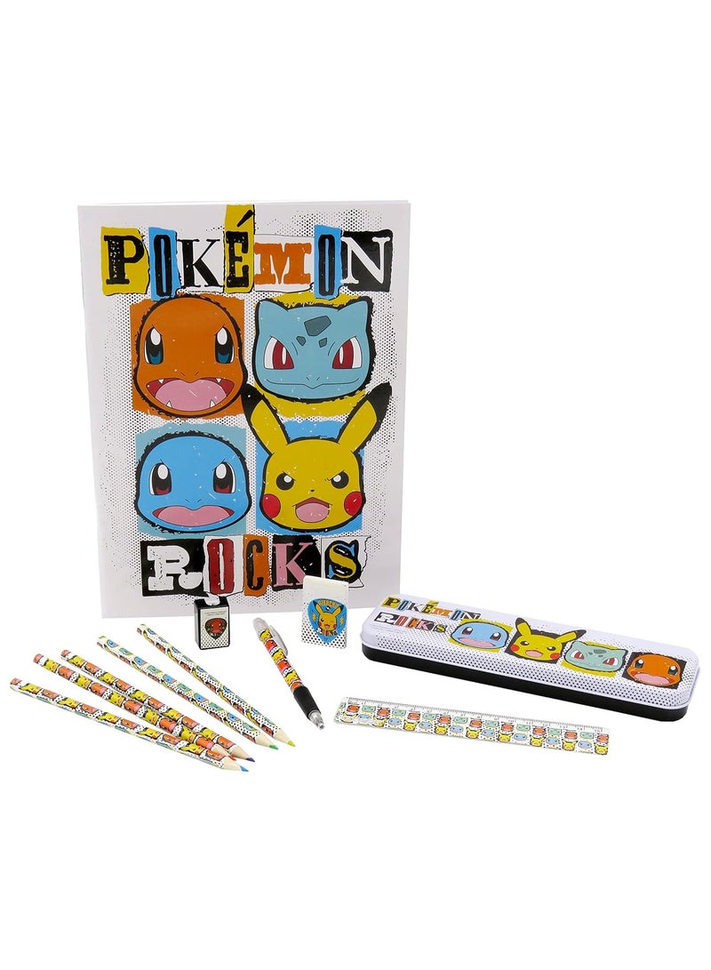 Pokemon Stationery Set with Metal Pencil Case - Image 2
