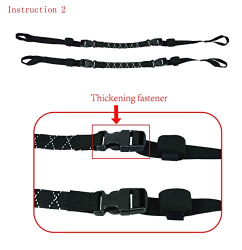 WILD HEART Quick install and remove straps 4+2 heavy duty straps (black straps) - Image 3