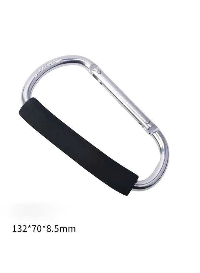 2PCS Shopping Bag Holder Handle Carrier Tool Multi Purpose Snap Hook Stroller Hook Set Organizer Accessories with Soft Foam Grip for Hanging - Image 1