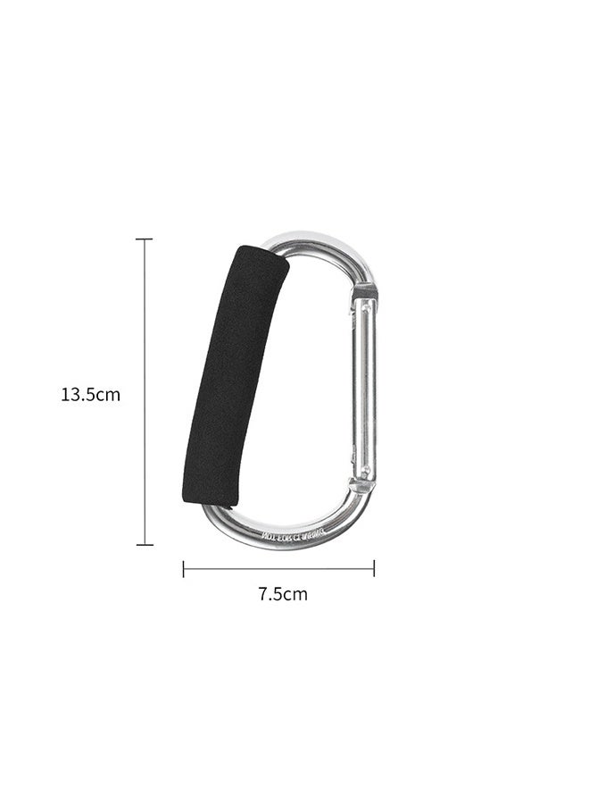 2PCS Shopping Bag Holder Handle Carrier Tool Multi Purpose Snap Hook Stroller Hook Set Organizer Accessories with Soft Foam Grip for Hanging - Image 2
