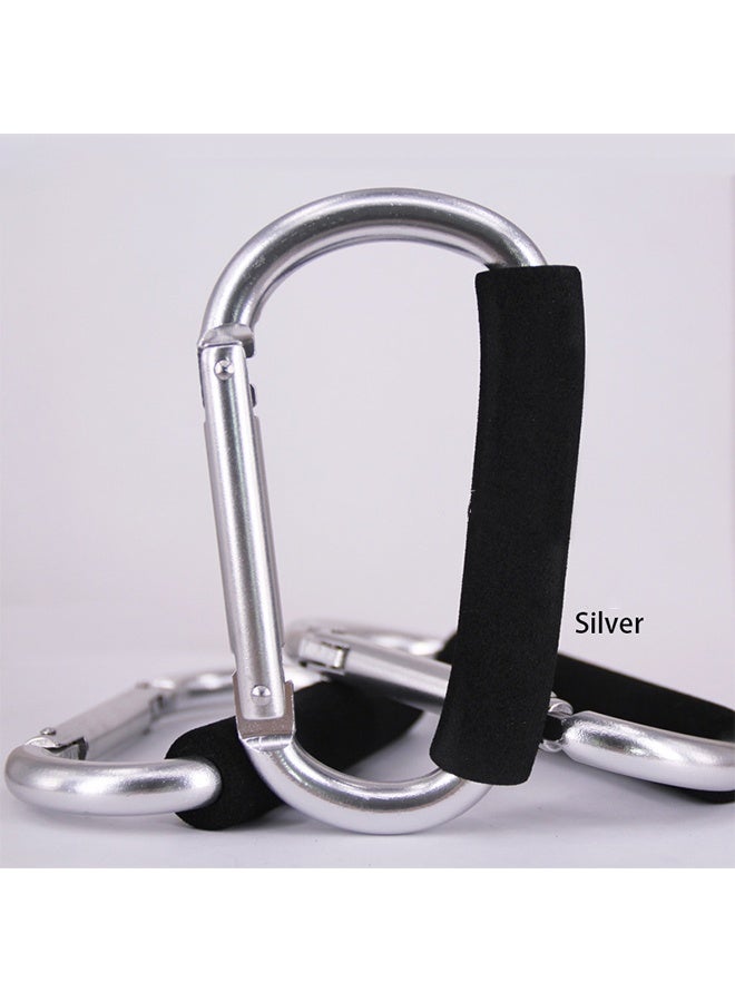 2PCS Shopping Bag Holder Handle Carrier Tool Multi Purpose Snap Hook Stroller Hook Set Organizer Accessories with Soft Foam Grip for Hanging - Image 3