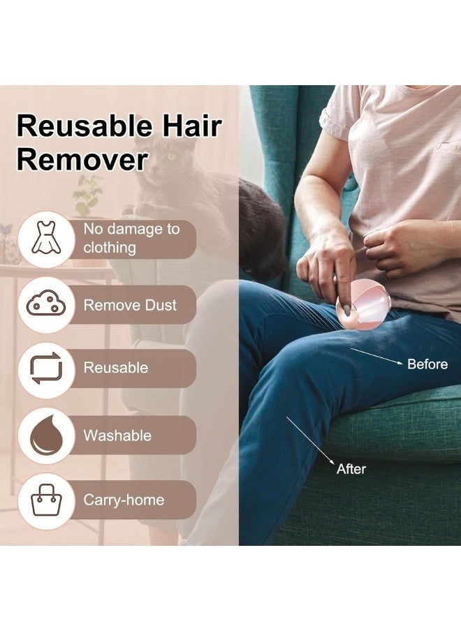 FALMER Washable Pet Hair Remover, Reusable Gel Dog Cat Hair Remover Roller Ball, Portable Fabric Lint Sticky Cleaner, Fuzz Remover for Carpet, Beds, Sofas, Clothes  - Image 3