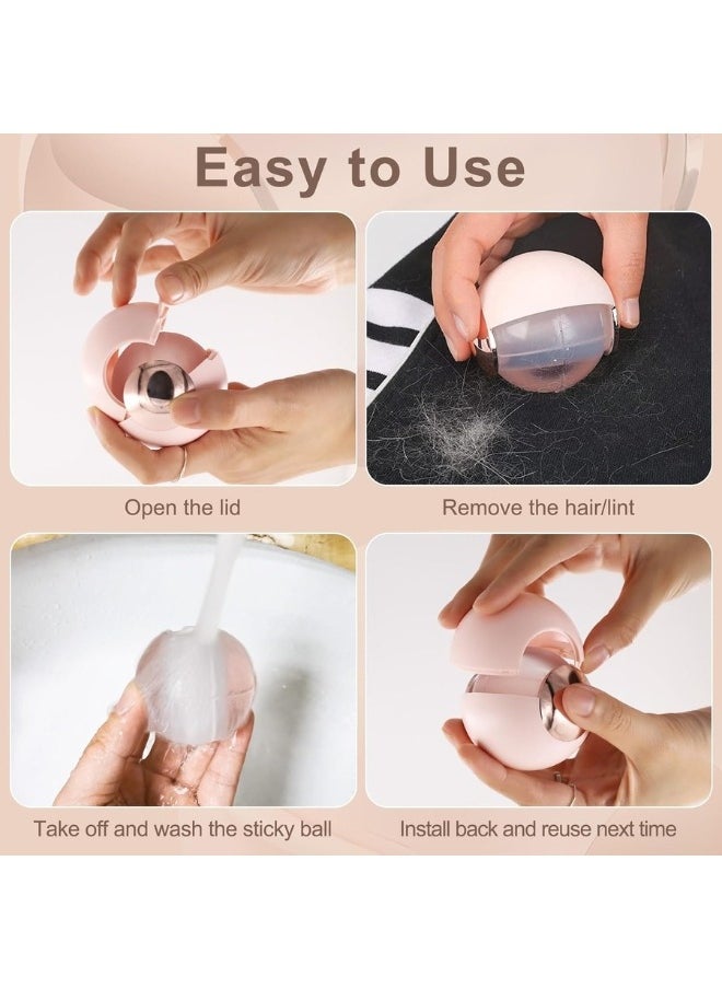 FALMER Washable Pet Hair Remover, Reusable Gel Dog Cat Hair Remover Roller Ball, Portable Fabric Lint Sticky Cleaner, Fuzz Remover for Carpet, Beds, Sofas, Clothes  - Image 2