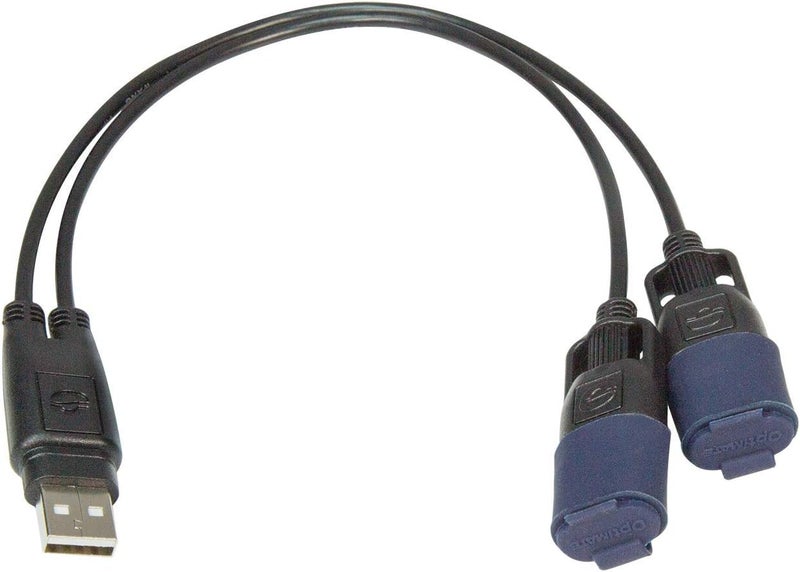 Tecmate OptiMate O110 Weatherproof USB 2 Into 1 Splitter Lead - Image 1