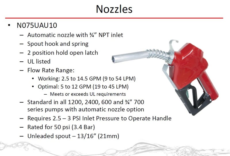 FILL RITE N075UAU10 3/4" Automatic Nozzle (Red) - Image 3