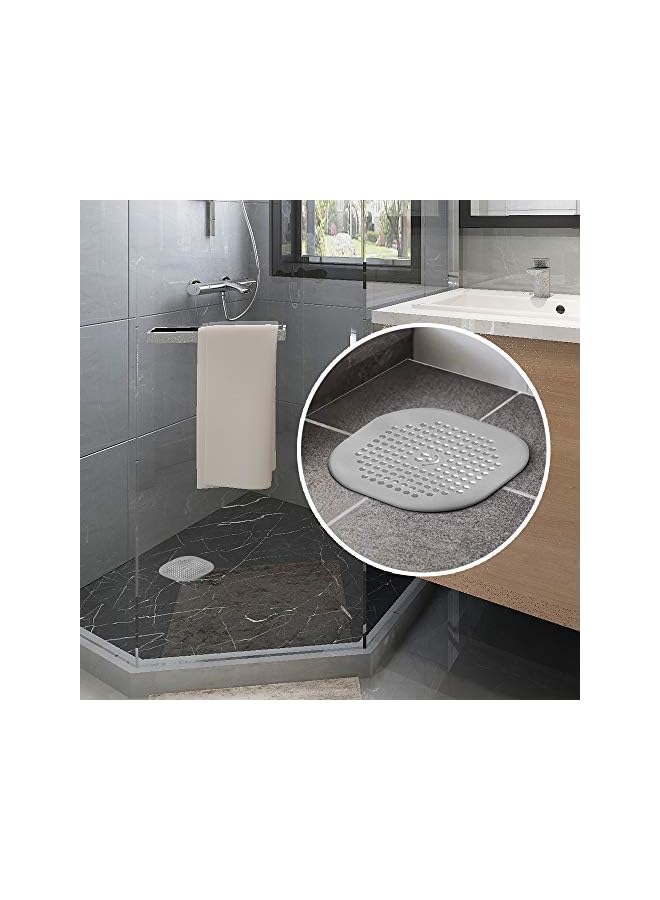 The Bros 5 PCS Silicone Sink Strainer, Anti - Clogging Shower Drain Hair Trap Catcher, Kitchen Sink Stopper - Bathroom Kitchen Sink Set, Filter for Kitchen Bathroom Tub (Gray) - Image 2