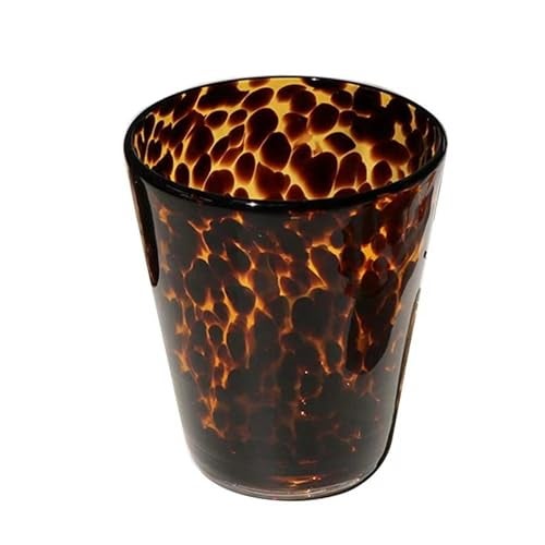 Vhitler Leopard Print Vintage Drinking Glasses Y2k Cute Mugs Cheetah Print Aesthetic Cups Aesthetic Room Decor Aesthetic Stuff (Leopard Print,300ml) - Image 1