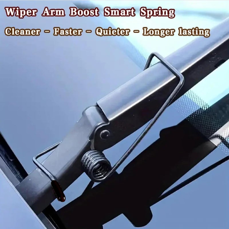 OTXKXBLP 2Pcs Windshield Wiper Arm Pressure Spring Booster, Wiper Arm Pressure Spring Set, Enhance Wiper Performance, Easy Install, Improved Visibility in Rain/Snow - Suitable for All Vehicles - Image 4