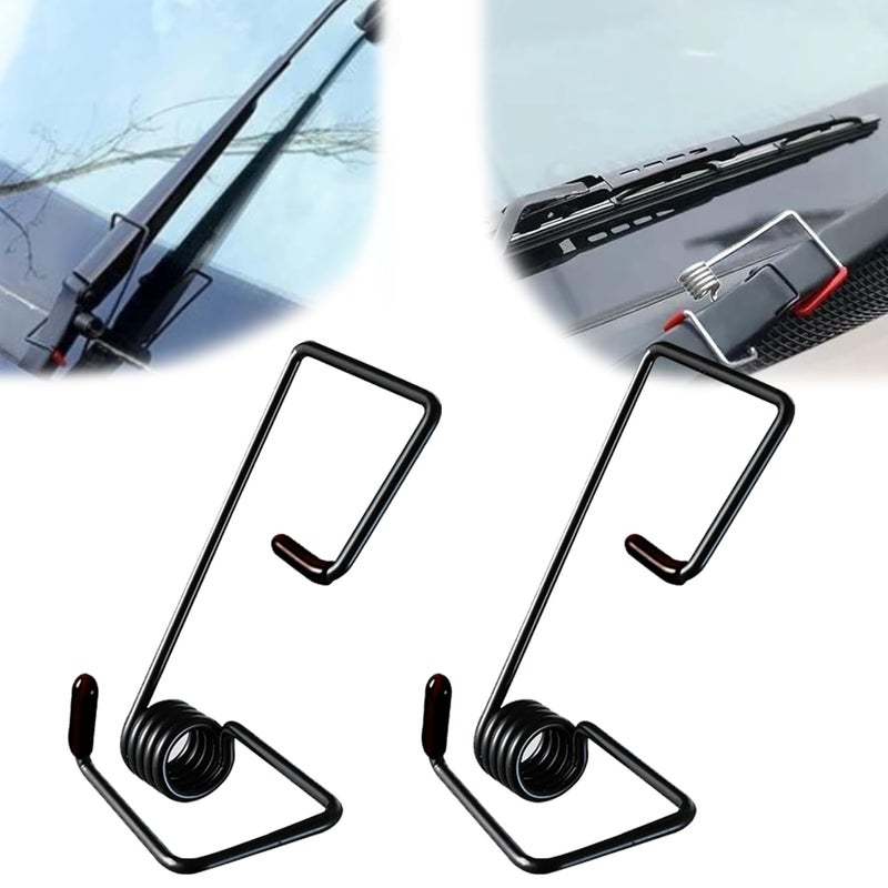 OTXKXBLP 2Pcs Windshield Wiper Arm Pressure Spring Booster, Wiper Arm Pressure Spring Set, Enhance Wiper Performance, Easy Install, Improved Visibility in Rain/Snow - Suitable for All Vehicles - Image 1