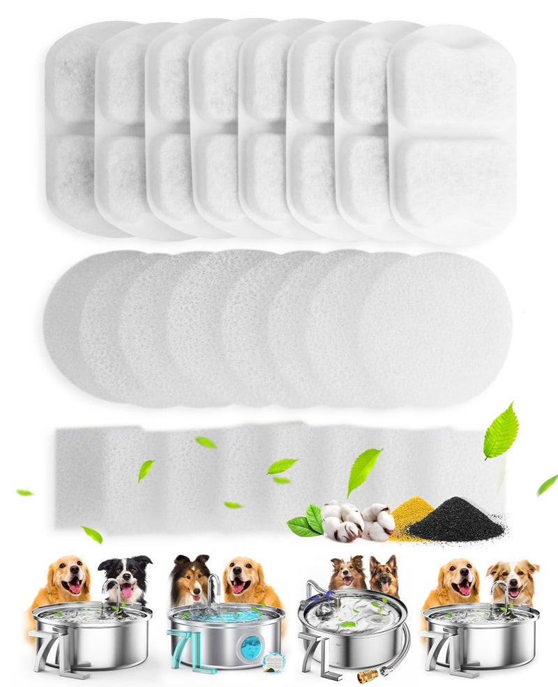 oneisall Dog Water Fountain for Large Dogs,7L/230oz/1.8G Stainless Steel Dog Fountain Super Quiet with Triple Filtration,Great for Large Dogs Cats and Multi-Pet Home (8Set Filters for 7L Dog Fountain) - Image 1