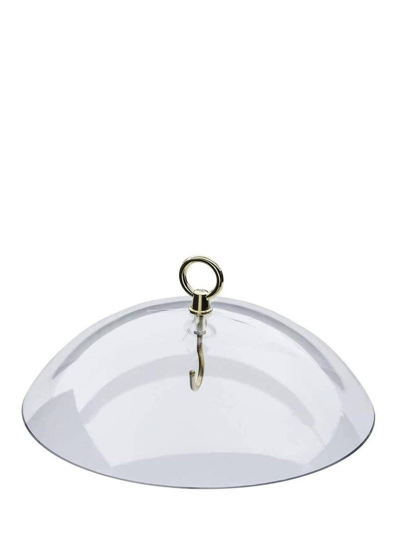 SYOSI Bird Feeders Protective Cover Clear Squirrel Baffle Bird Feeder Rain Guard Round Protective Dome Rain Anti-Squirrel Protective Cover for Hanging Bird Feeders Outdoor Garden - 10'' - Image 1