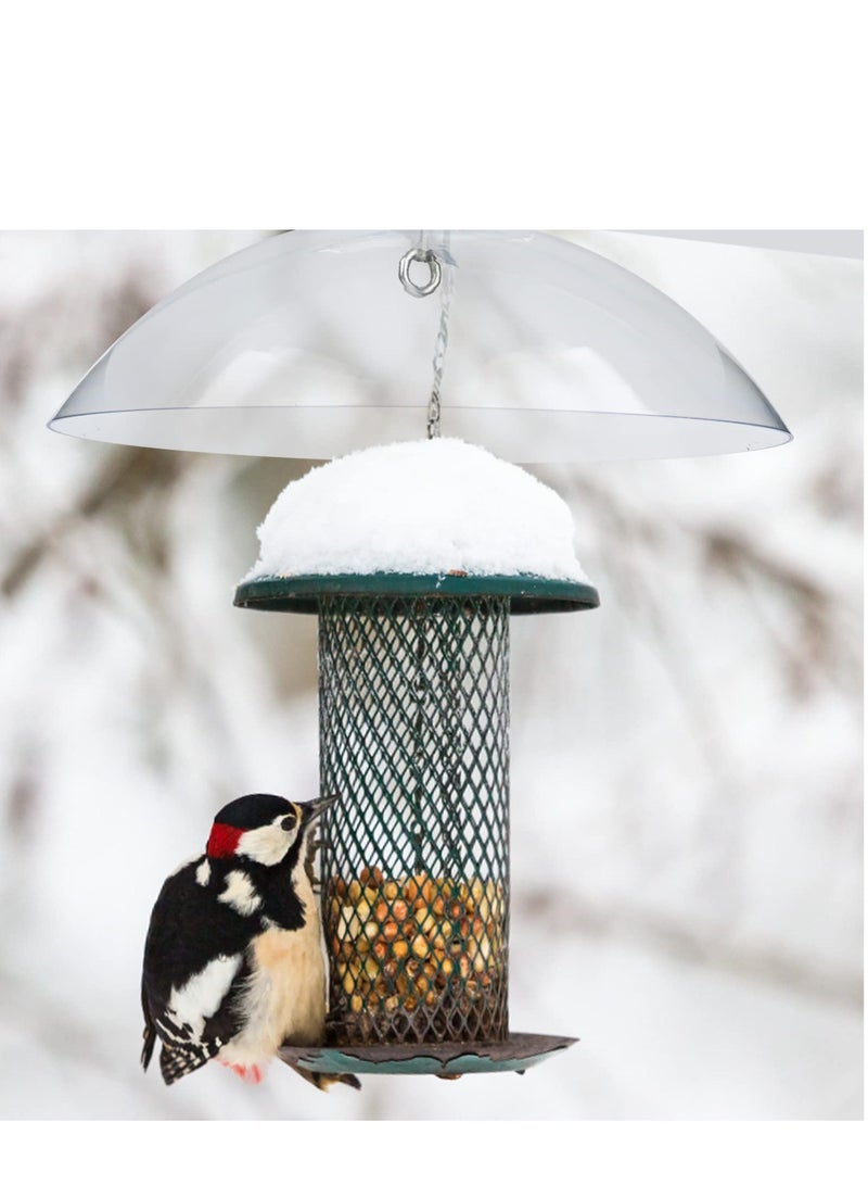 SYOSI Bird Feeders Protective Cover Clear Squirrel Baffle Bird Feeder Rain Guard Round Protective Dome Rain Anti-Squirrel Protective Cover for Hanging Bird Feeders Outdoor Garden - 10'' - Image 5