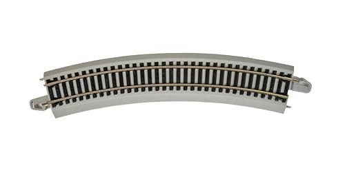 Bachmann Trains - Snap-Fit E-Z TRACK 18” RADIUS CURVED TRACK - BULK (50 pcs) - NICKEL SILVER Rail With Gray Roadbed - HO Scale - Image 1