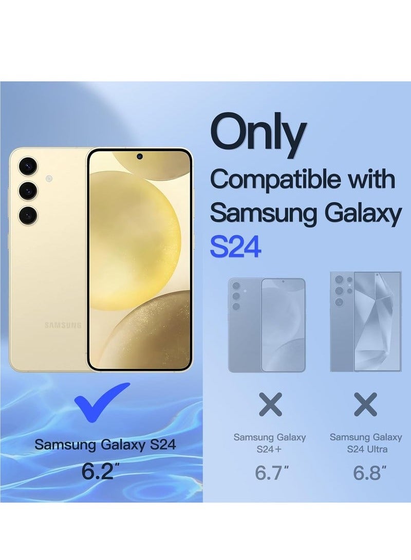 JAJEEK Samsung Galaxy S24 Case Cover Magnetic Car Mount Kickstand Holder Vertical & Horizontal Hand Strap Hand Grip Case for Samsung Galaxy S24 6.2-inch – 360° Rotatable Stand, Shockproof, Durable Protection - Image 2