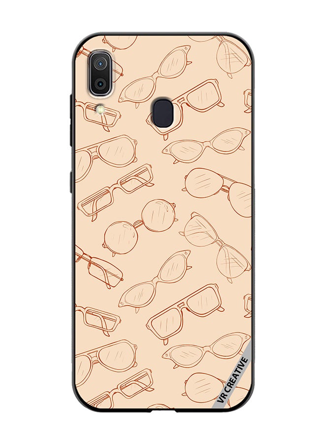 VR CREATIVE غطاء حماية لهاتف سامسونج جالاكسي A30 بتصميم نظارات ملون - Image 1