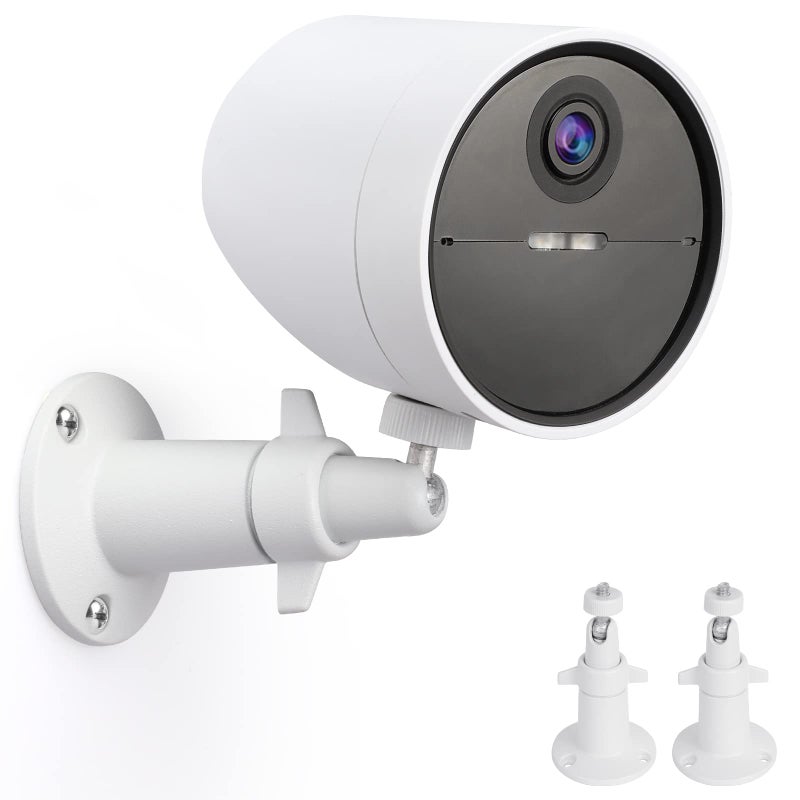 UYODM 2 Pack Wall Mount Holder Compatible with SimpliSafe Outdoor Security Camera, 360Â°Rotation Security Bracket with 1/4 Screw Thread , Camera Not Included (White) - Image 1